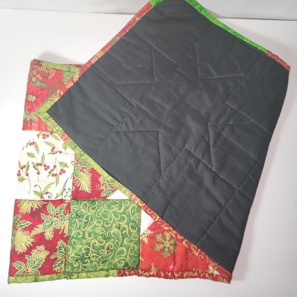 Handmade Christmas Table Runner Quilted Sawtooth Star Holiday 13 1/2 x 40" - Picture 4 of 4